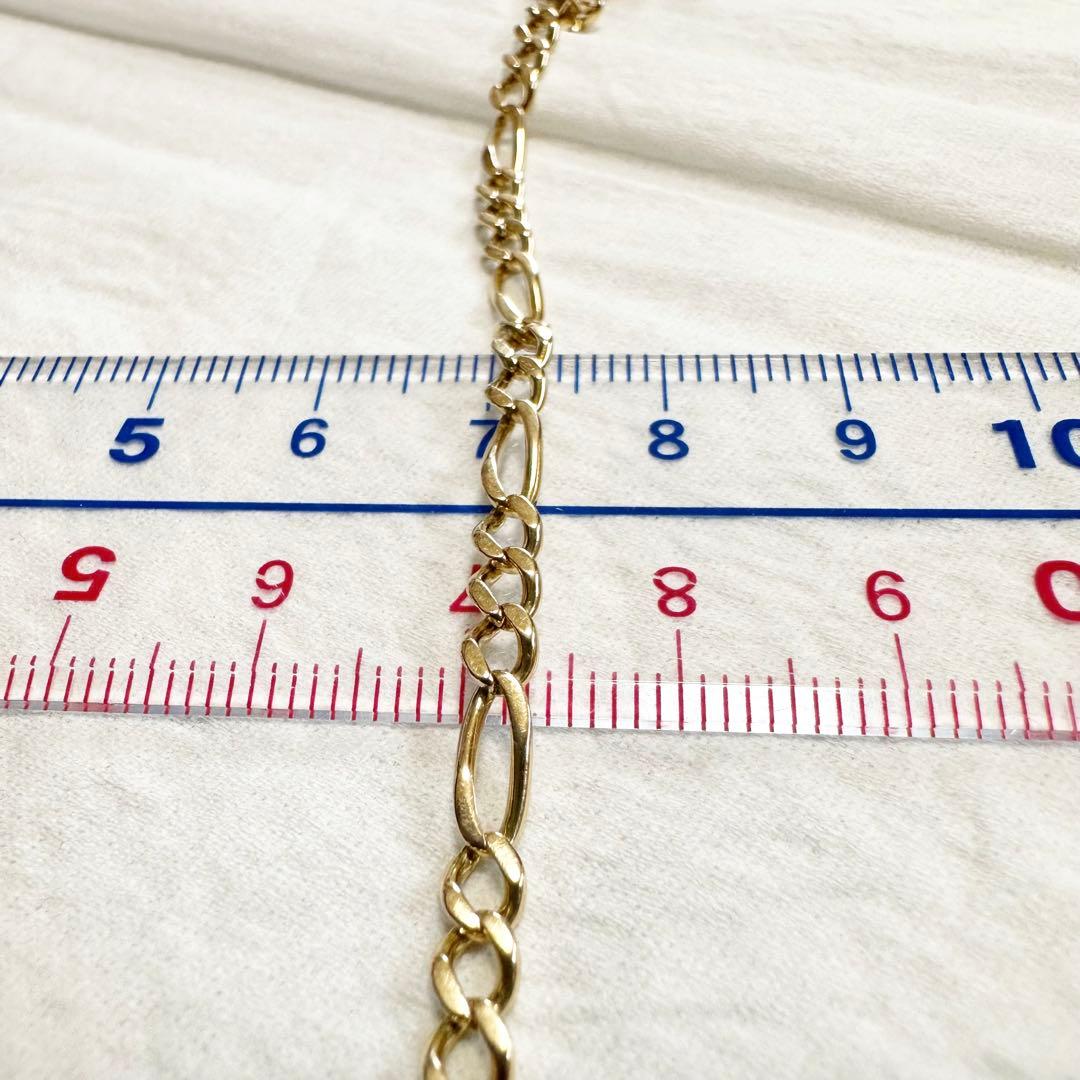 K18 18金 フィガロ ブレスレット 19cm