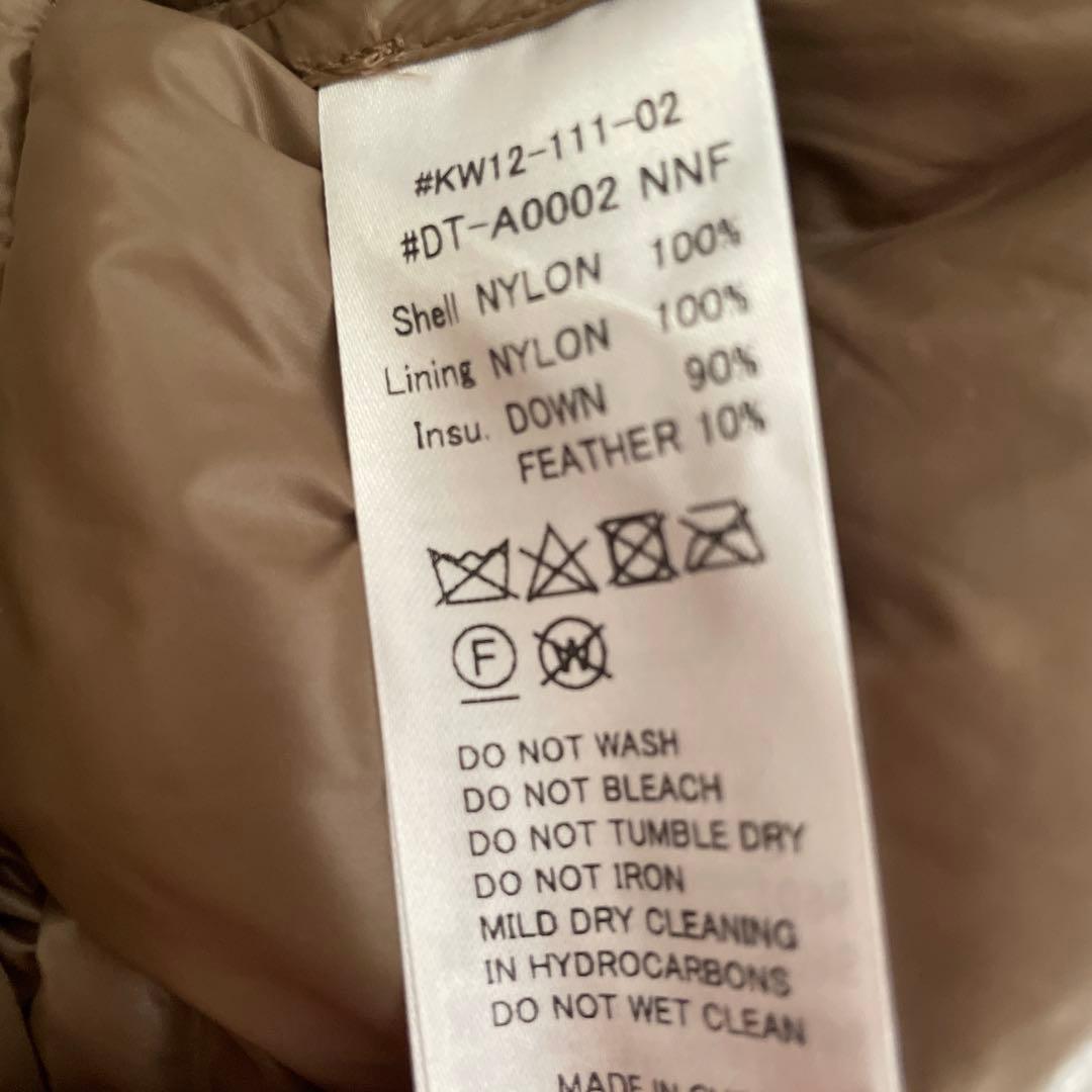 DANTONインナーダウンベスト ブラウン レディースS ダントン