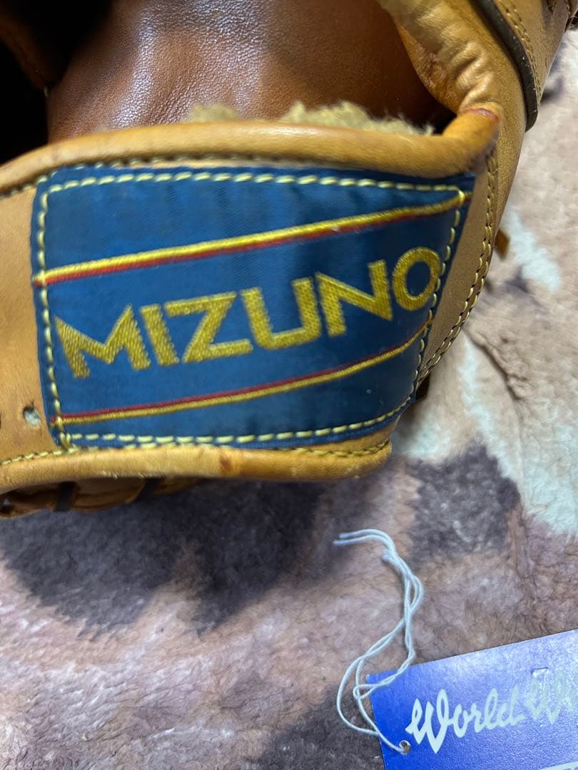 赤カップ　ミズノ　ワールドウィン　硬式　ファーストミット　グローブ　昭和レトロ