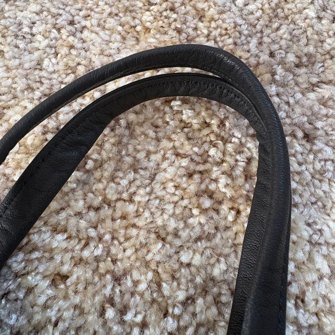 Yohji Yamamoto/ヨウジヤマモト レザーロゴ ミニトートバッグ