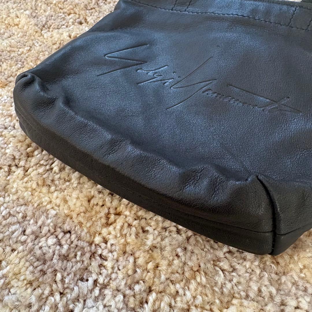 Yohji Yamamoto/ヨウジヤマモト レザーロゴ ミニトートバッグ