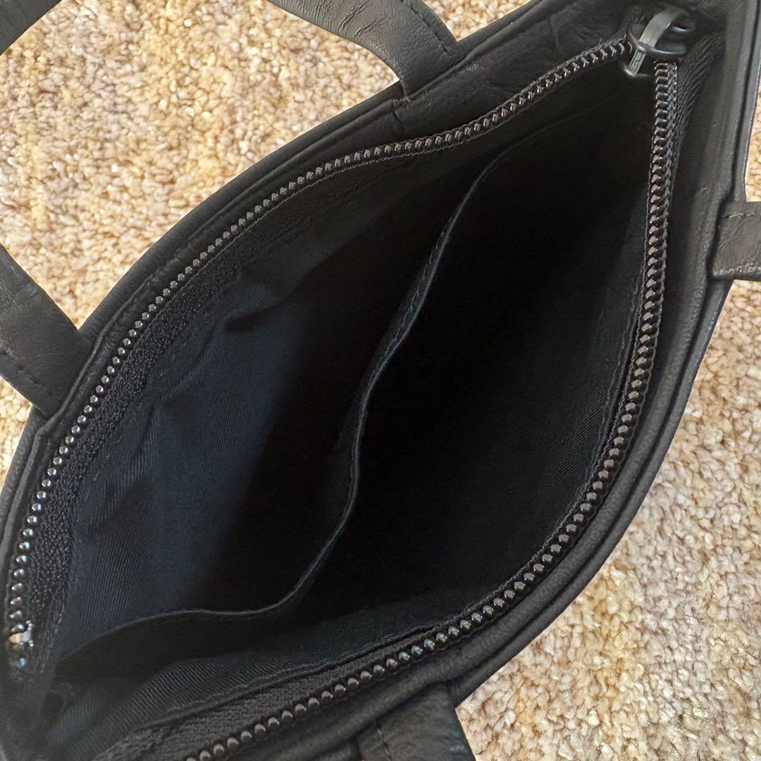 Yohji Yamamoto/ヨウジヤマモト レザーロゴ ミニトートバッグ