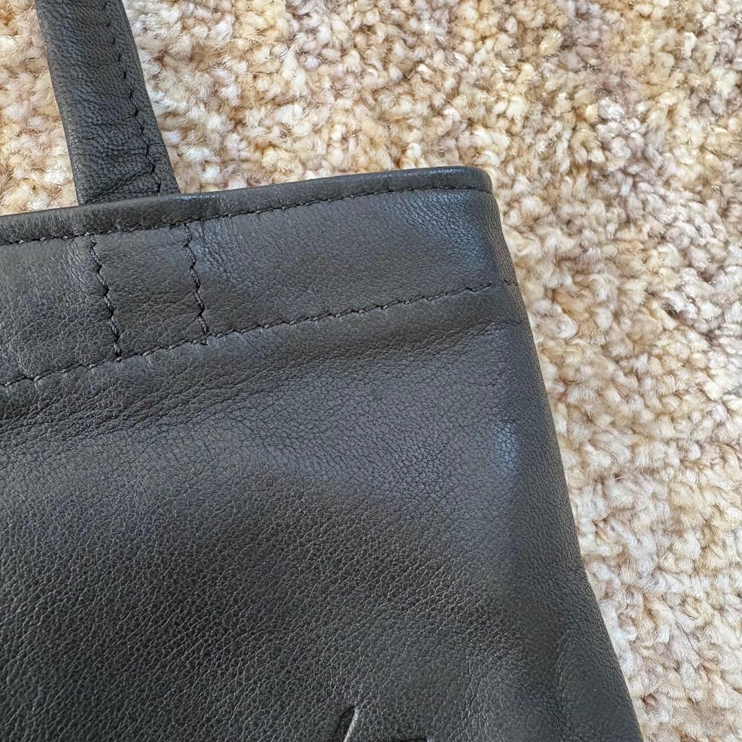 Yohji Yamamoto/ヨウジヤマモト レザーロゴ ミニトートバッグ