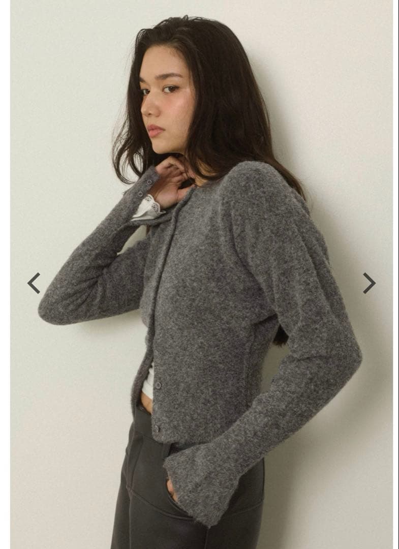 アリシアスタン Button Knit Cropped Cardigan