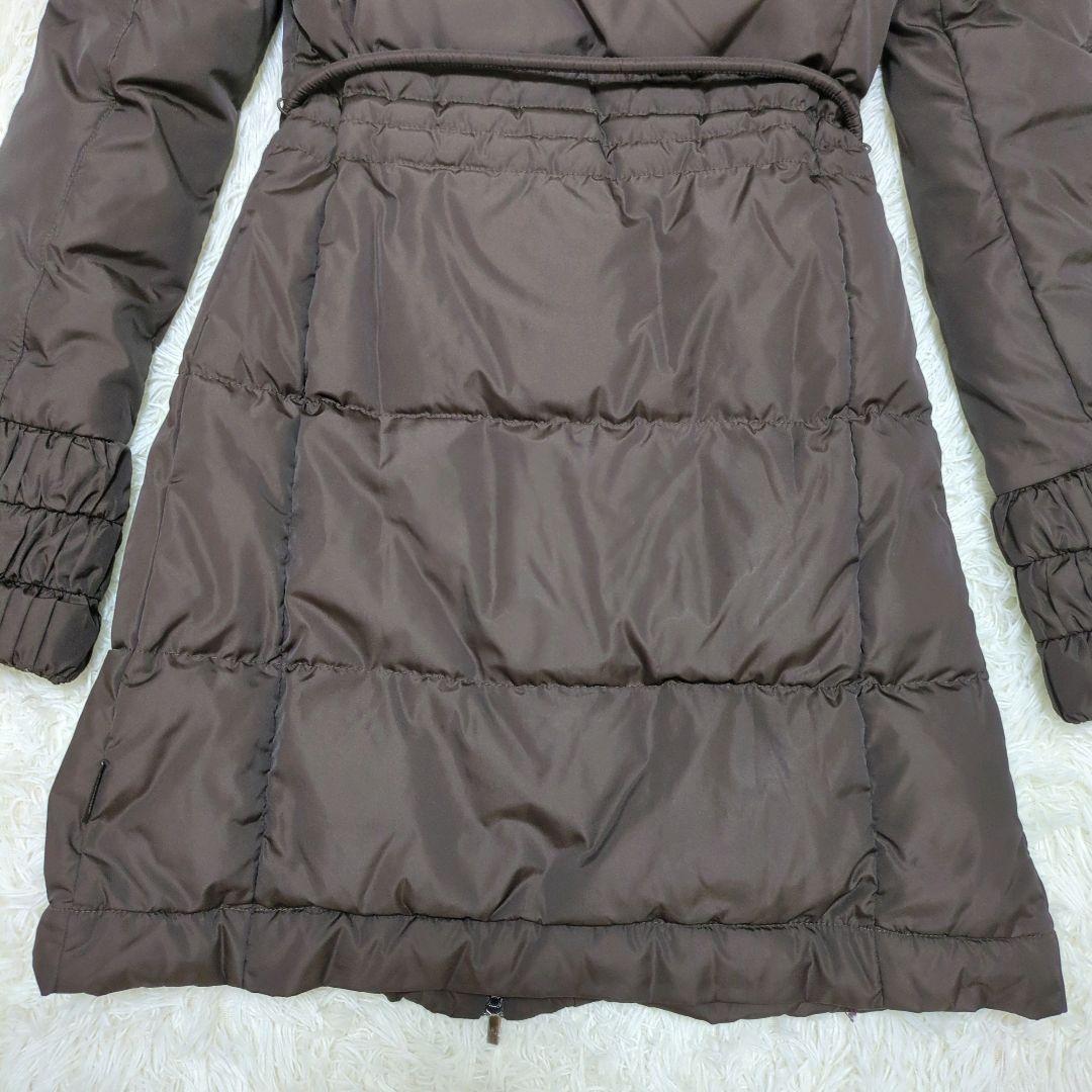 【美品　鑑定済】モンクレール　AMANDA　ロングダウン　サイズ1　ブラウン