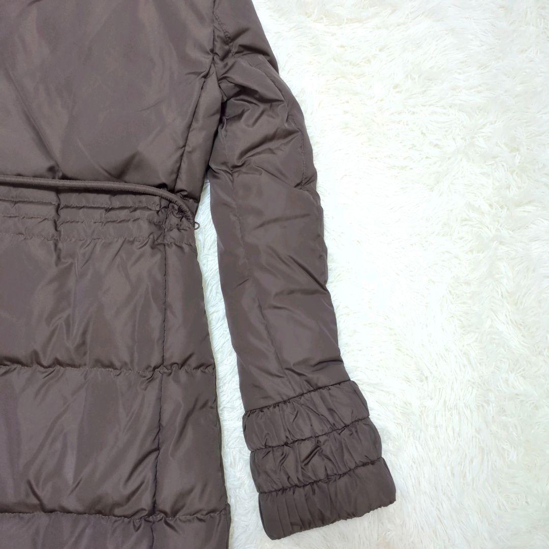 【美品　鑑定済】モンクレール　AMANDA　ロングダウン　サイズ1　ブラウン