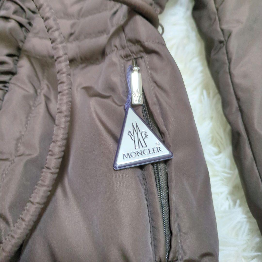 【美品　鑑定済】モンクレール　AMANDA　ロングダウン　サイズ1　ブラウン