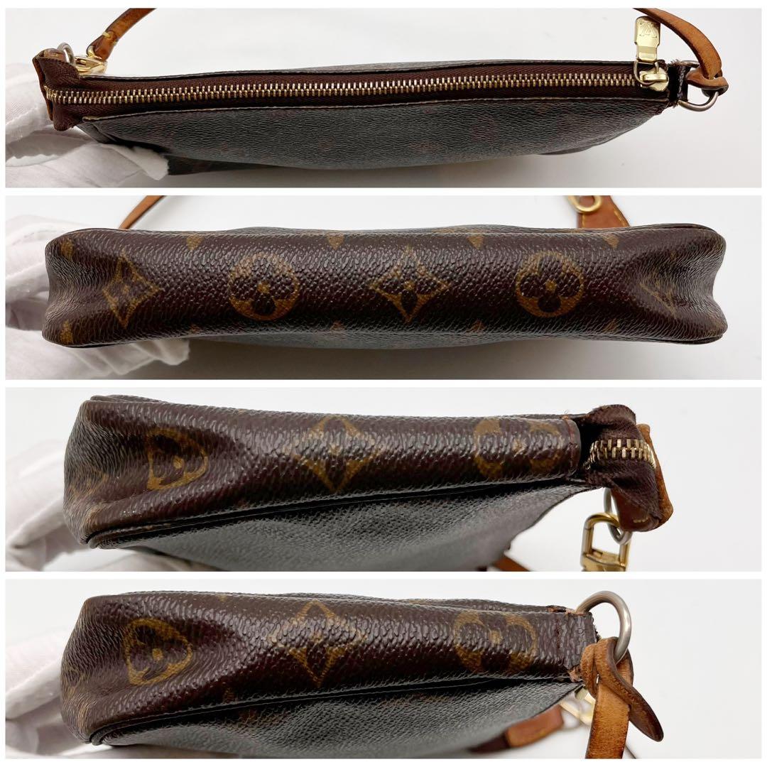 ルイヴィトン　モノグラム アクセソワール　ポーチ　ヌメ革　ハンドバッグ