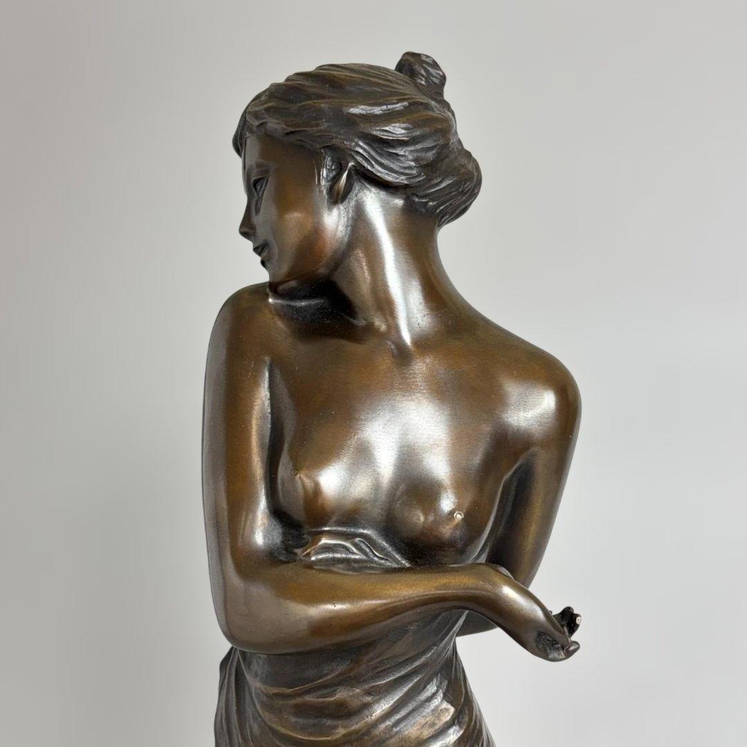 竹中正晴 ブロンズ像 女性像 裸婦 はじらい 高岡銅器 彫刻 高さ62cm 美術