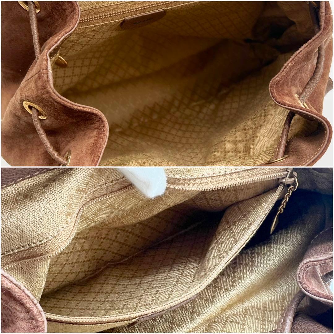 GUCCI グッチ スエード バンブー リュック バックパック ブラウン