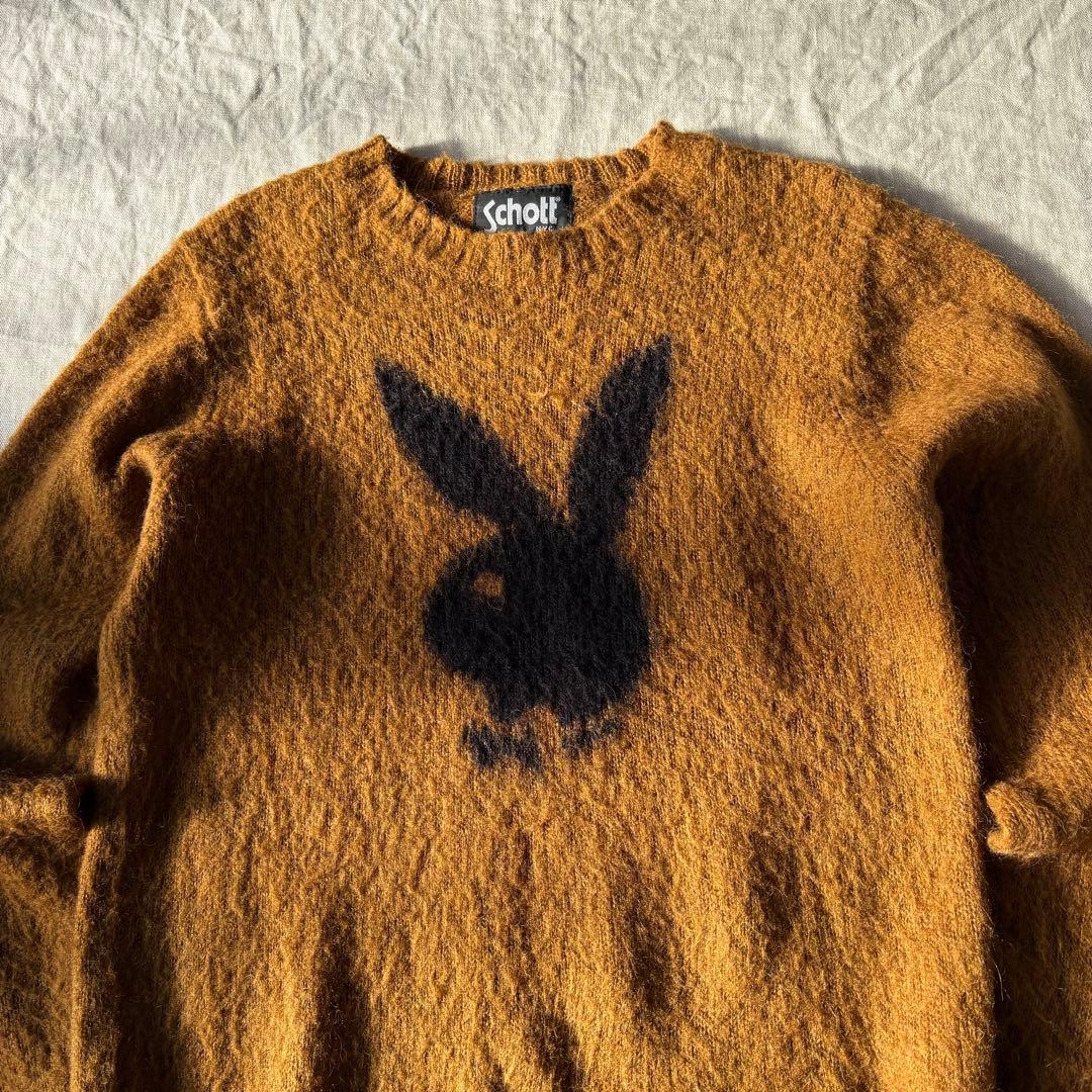 Schott プレイボーイ モヘヤ ニット ショット セーター PLAYBOY