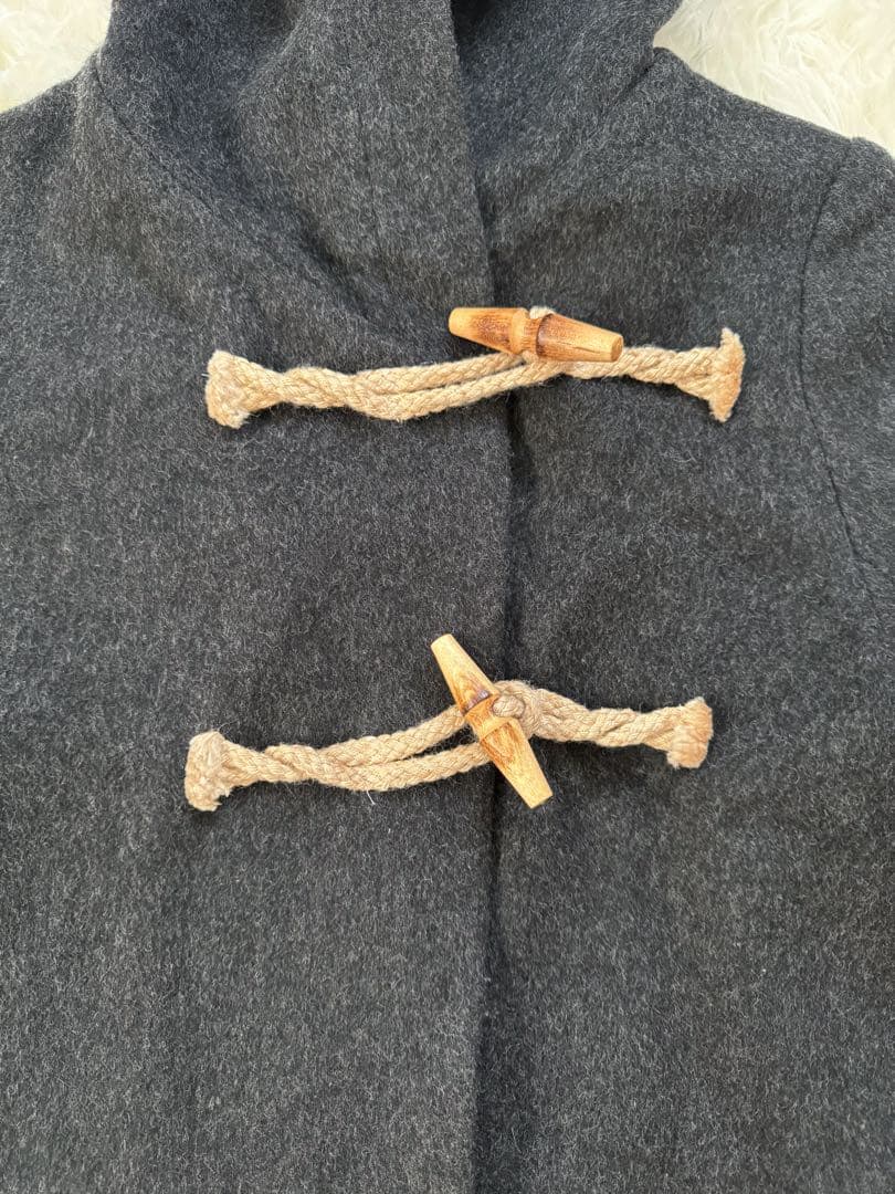 美品 マキシ丈✨ ミズイロインド Aライン ダッフルロングコート グレー