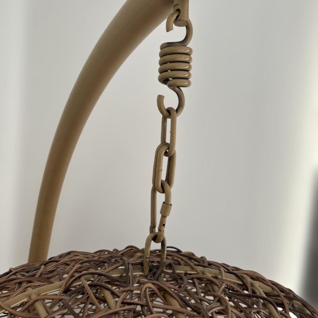 高知　ハンギングチェア ブラウン クッション付き