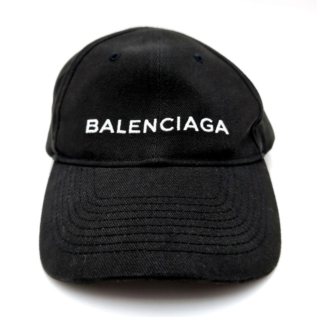 BALENCIAGA　バレンシアガ　ベースボールキャップ　ブラック　ロゴ刺繍