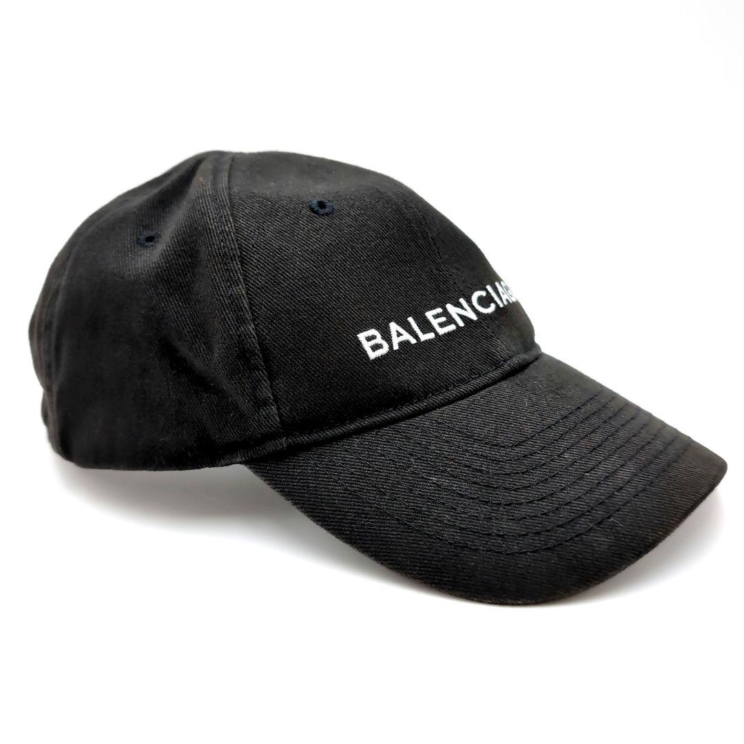 BALENCIAGA　バレンシアガ　ベースボールキャップ　ブラック　ロゴ刺繍