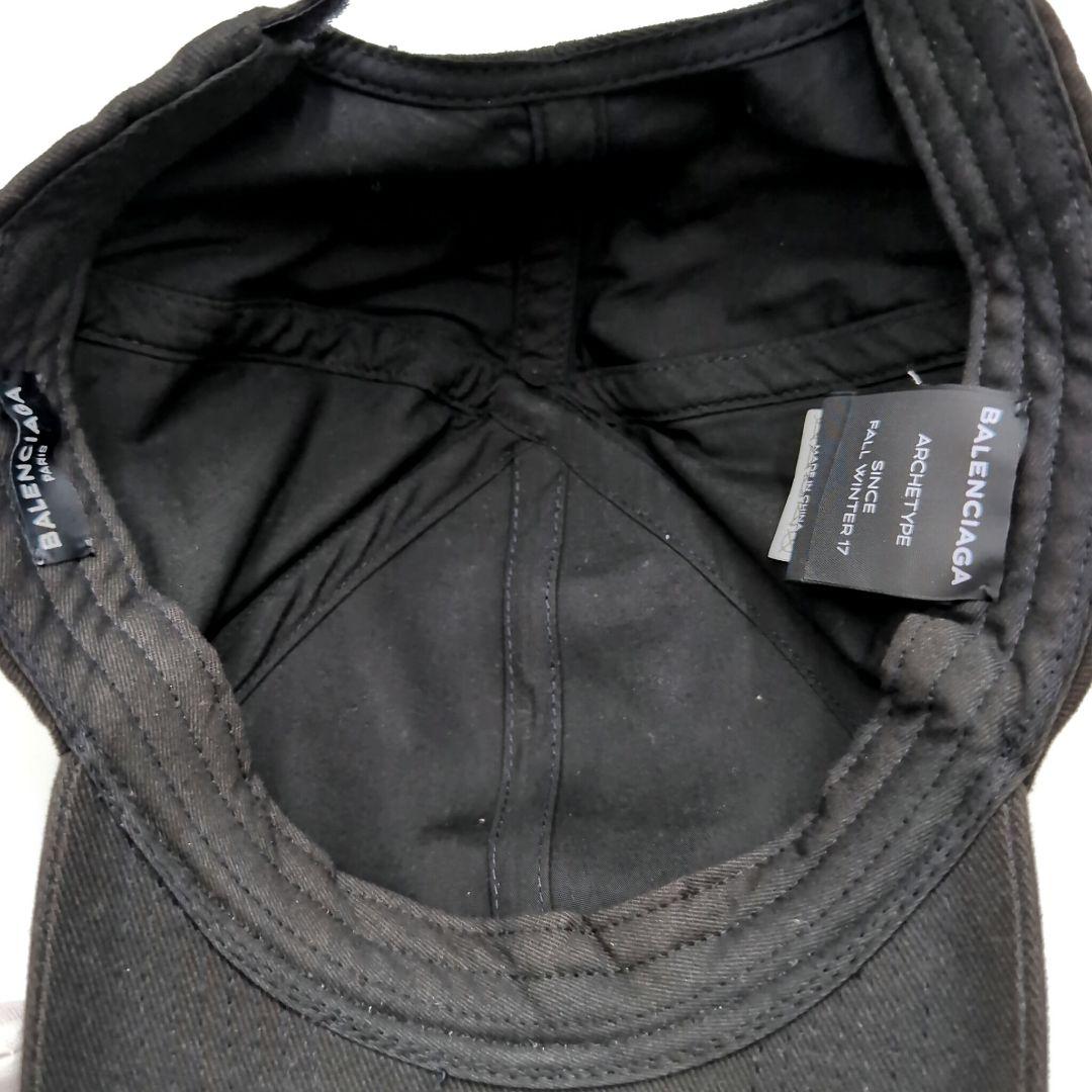 BALENCIAGA　バレンシアガ　ベースボールキャップ　ブラック　ロゴ刺繍