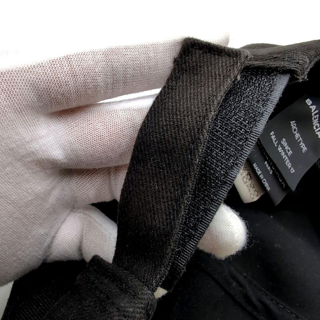 BALENCIAGA　バレンシアガ　ベースボールキャップ　ブラック　ロゴ刺繍