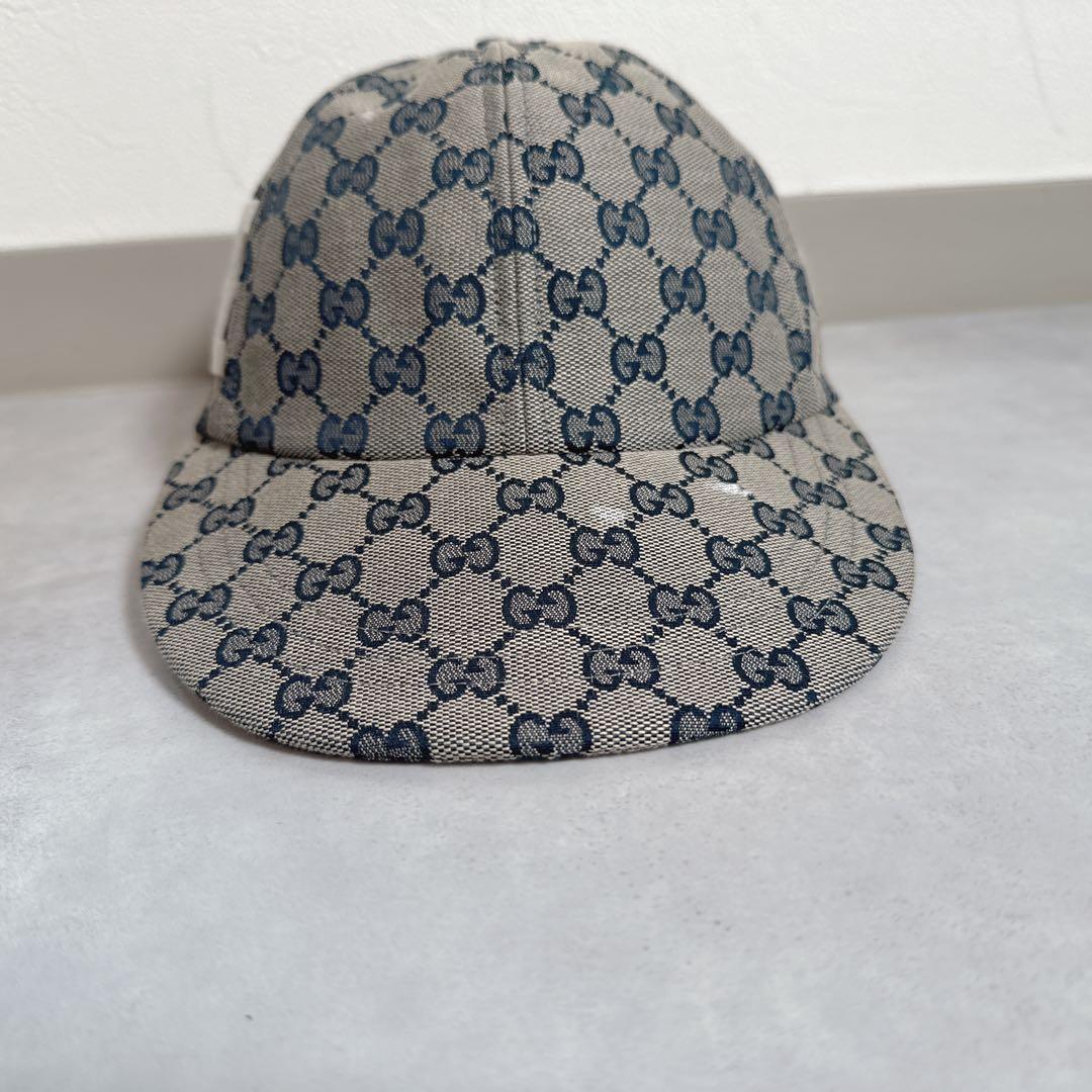 Gucci グッチ ベースボールキャップ 帽子 保存袋つき サイドロゴ