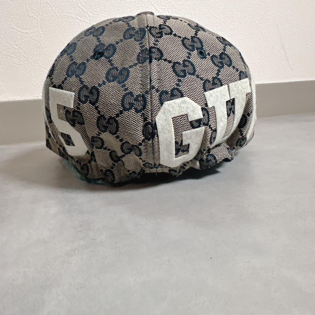 Gucci グッチ ベースボールキャップ 帽子 保存袋つき サイドロゴ