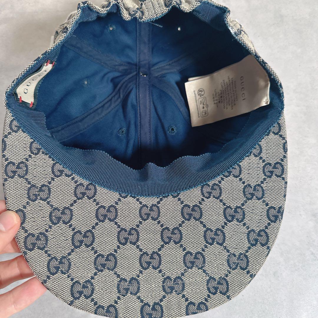 Gucci グッチ ベースボールキャップ 帽子 保存袋つき サイドロゴ