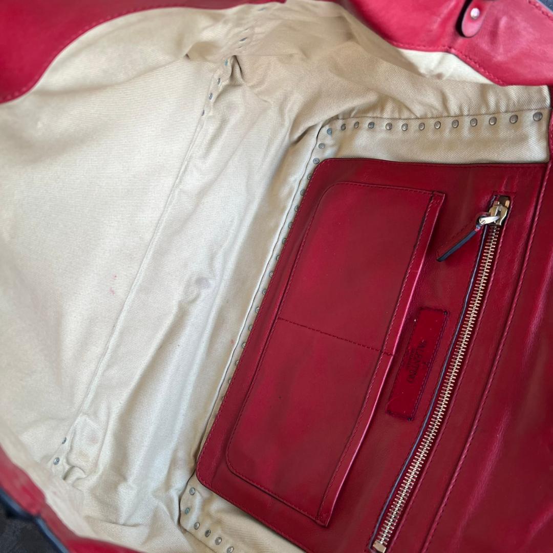 ⭐️VALENTINO⭐️ヴァレンティノ ロックスタッズ トートバッグ レッド