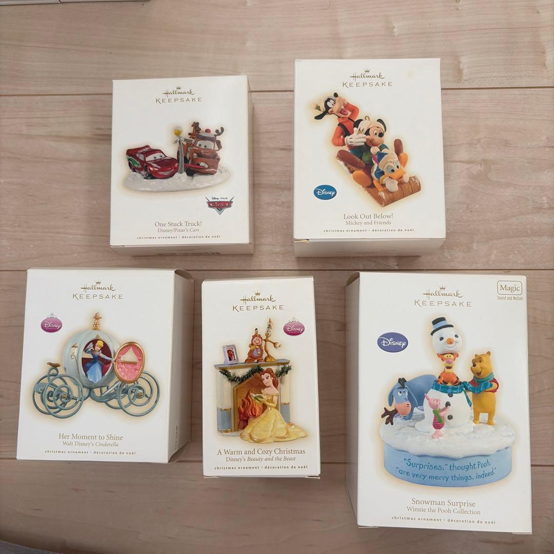 ディズニー クリスマスオーナメント　5点セット