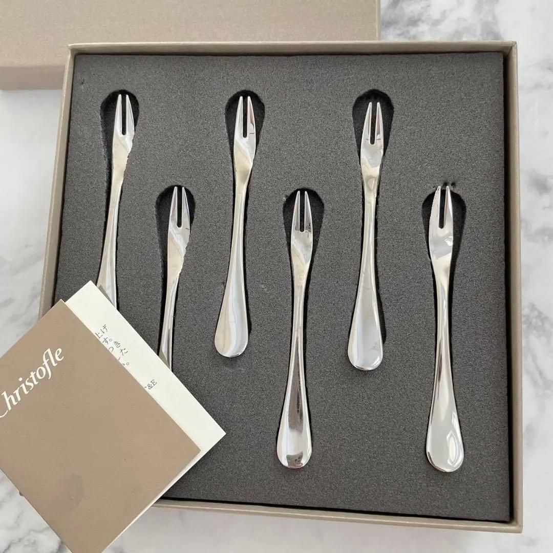 クリストフル Christofle カクテルフォーク 6本セット