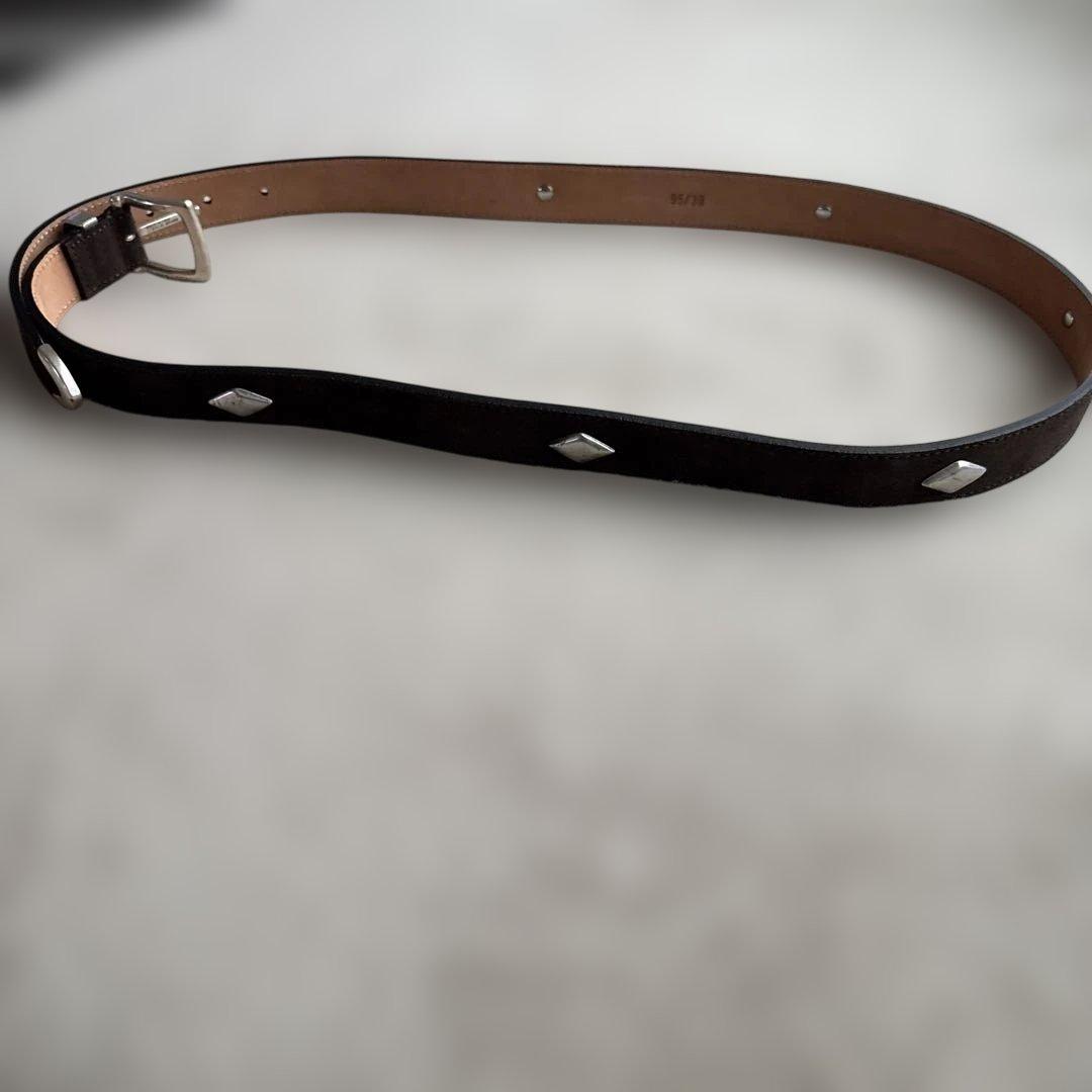 【値下げBEAMS】 ディノマッティア ビームス別注スタッズ ナローレザーベルト