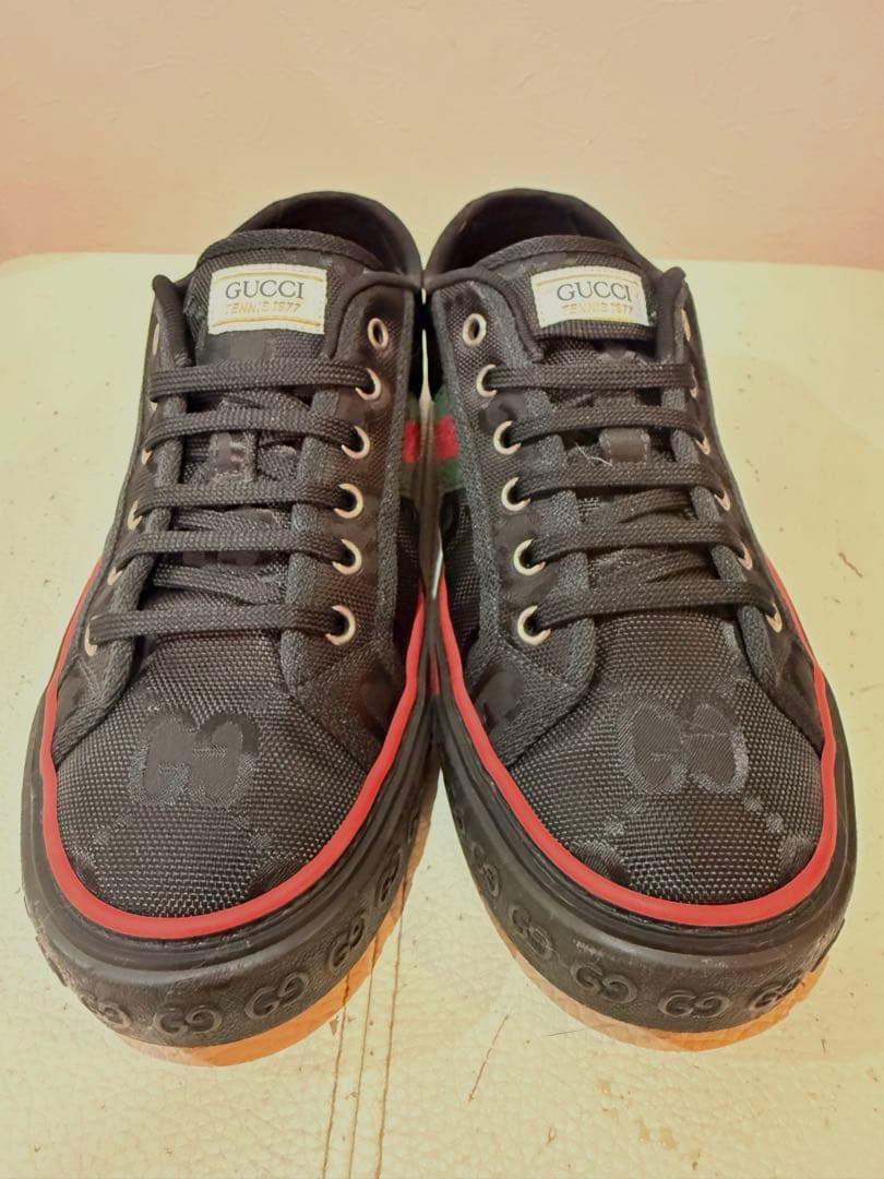 美品 本物格安 GUCCI グッチ メンズ スニーカー GG