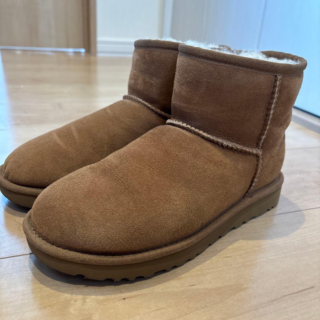 【美品】UGG ブラウン ムートンブーツ　24cm