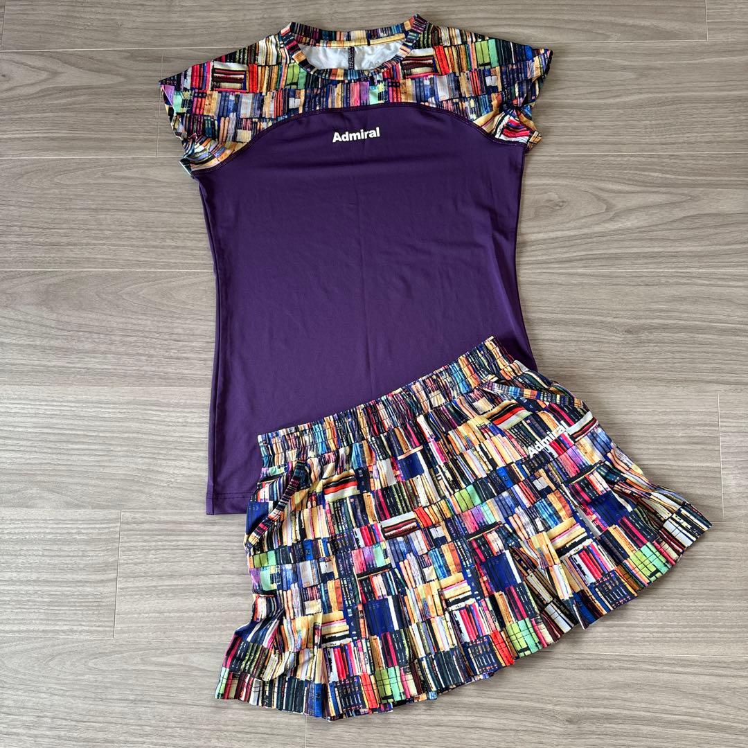 アドミラル Admiral 書籍模様 レディーステニスウェア スカート付き