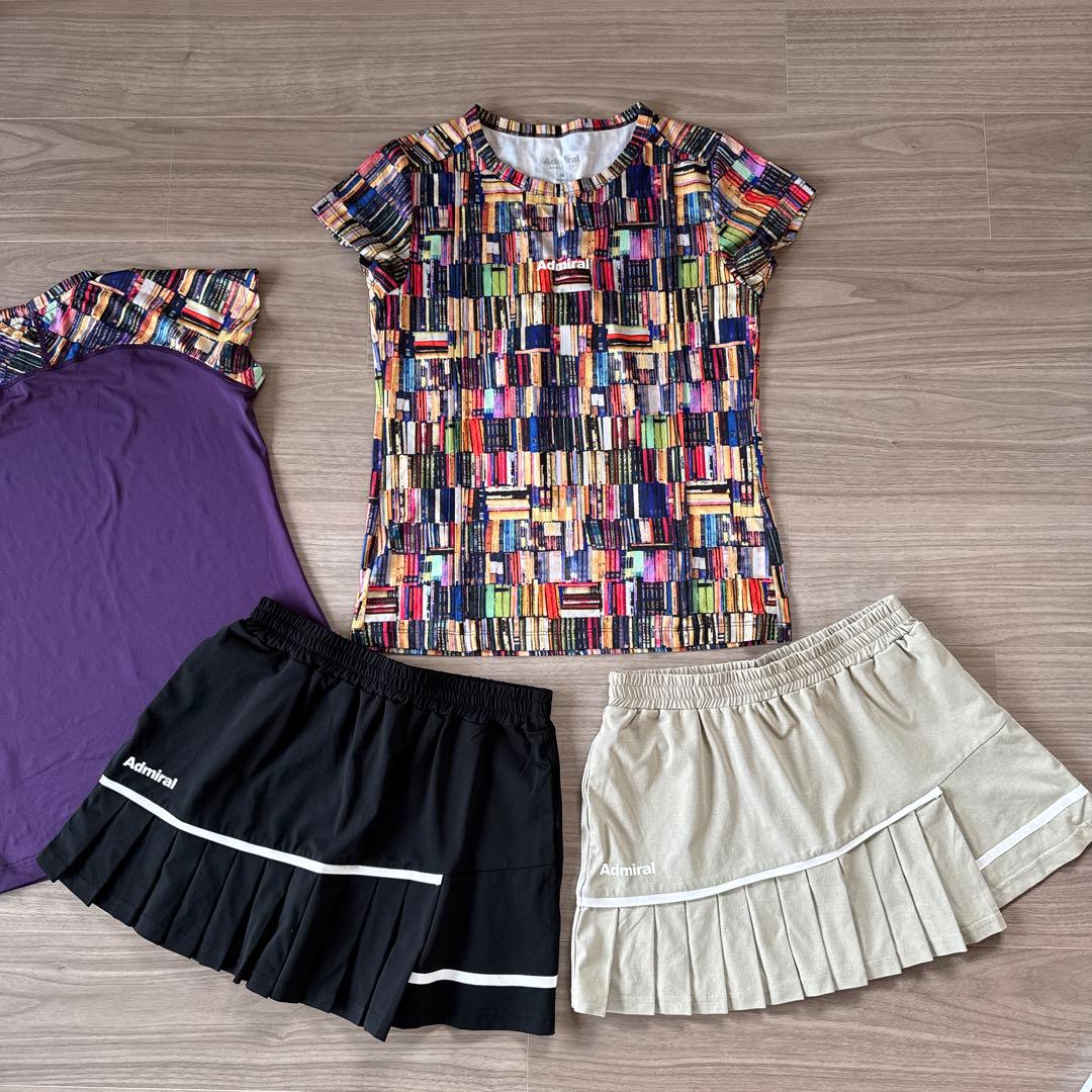 アドミラル Admiral 書籍模様 レディーステニスウェア スカート付き