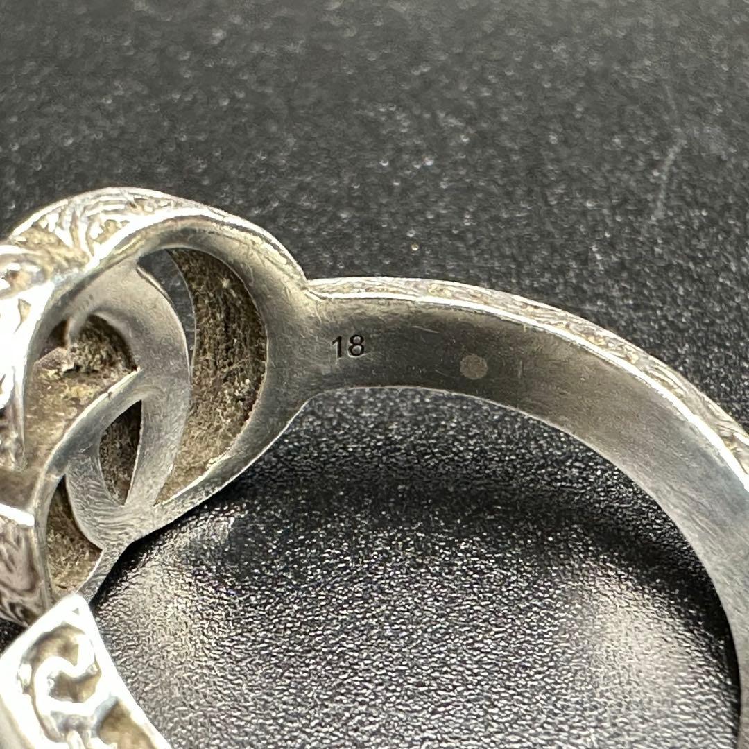 極美品✨　GUCCI　リング　指輪　アラベスク　ロゴ　刻印　1377