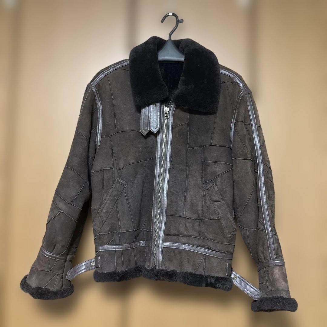 a*f様 美品　TYPE B-3 フライトジャケット リアルムートン　パッチワー