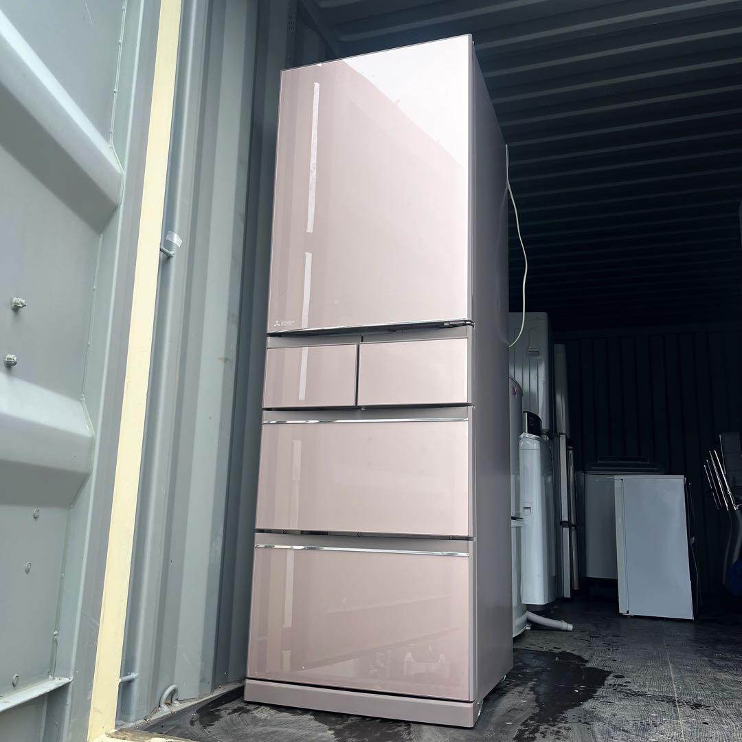 1取付無料！三菱ワイドチルドルーム搭載高性能ラベンダーピンク5ドア冷蔵庫！洗濯機