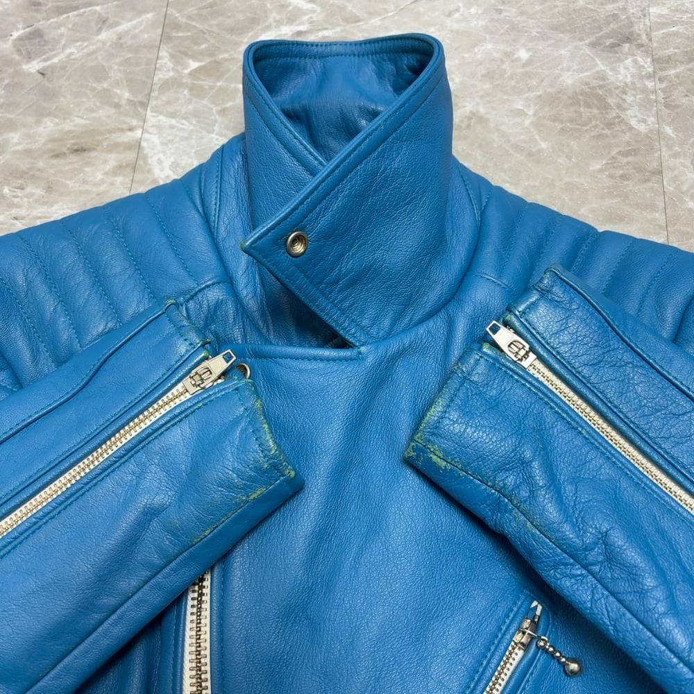 希少 of the neige style レザー ダブルライダース 羊革 42