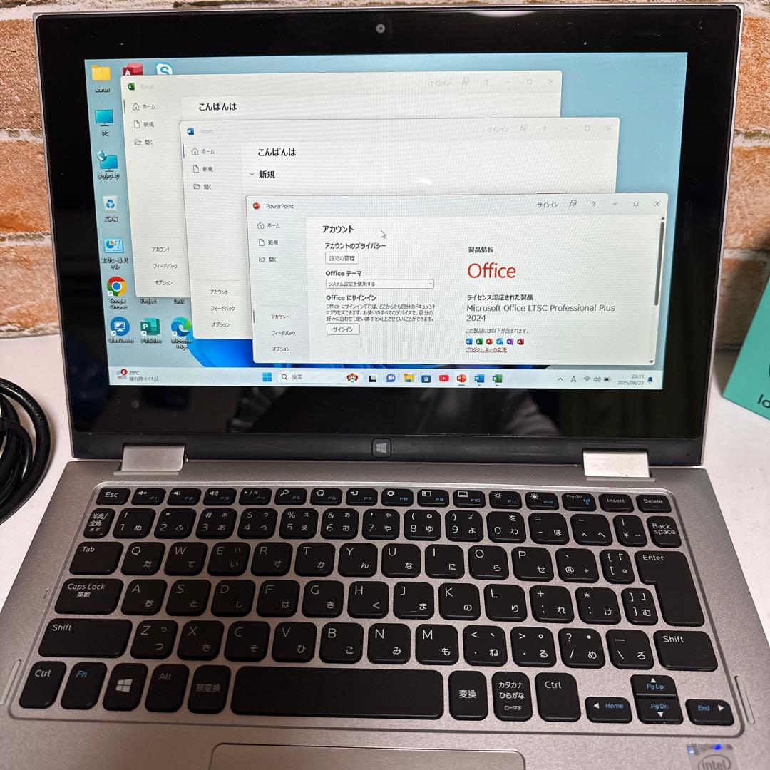 DELLタッチノートPC 高速起動SSD Windows11 オフィス2024年