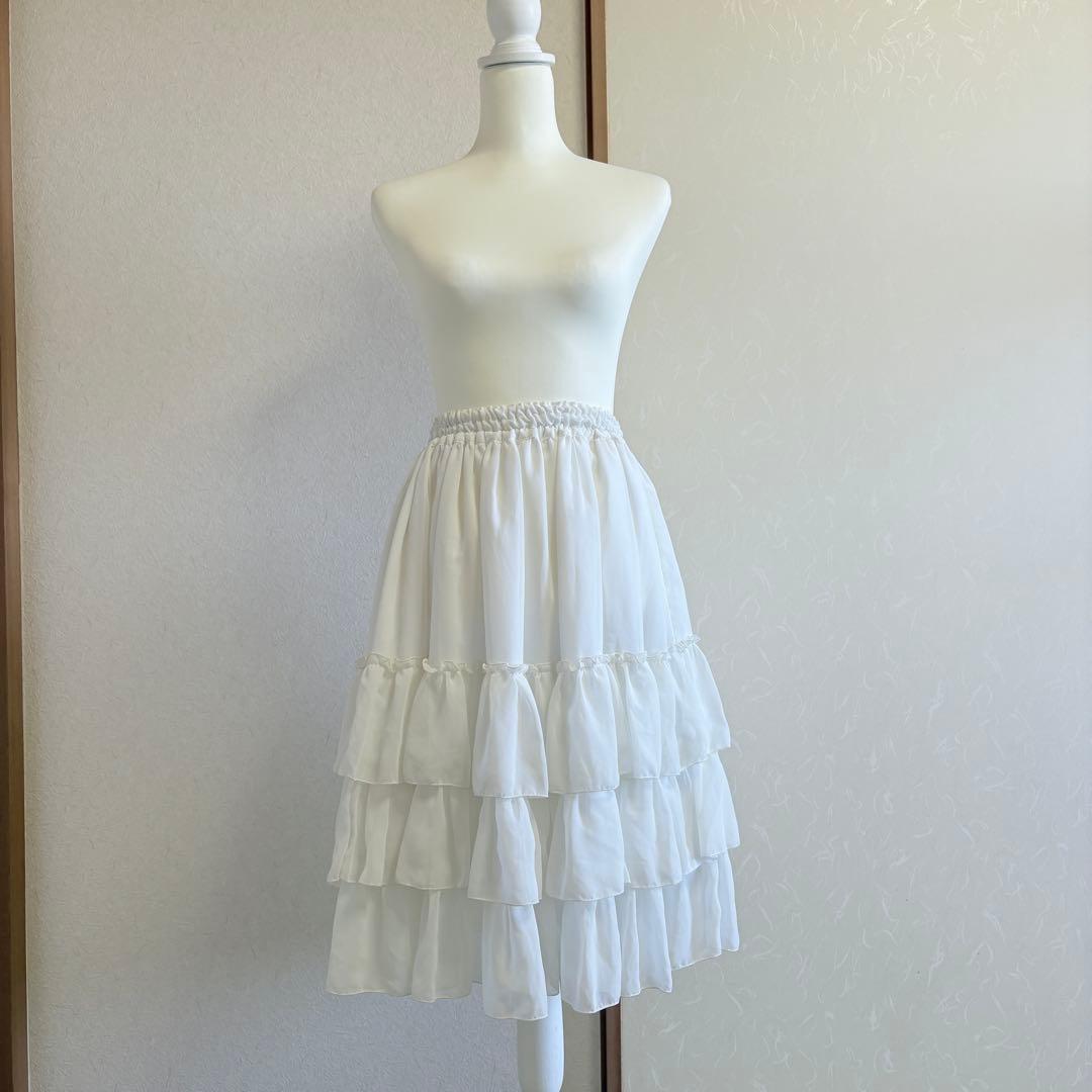 ATELIER-PIERROT アマリリス ペチコート ホワイト フリル