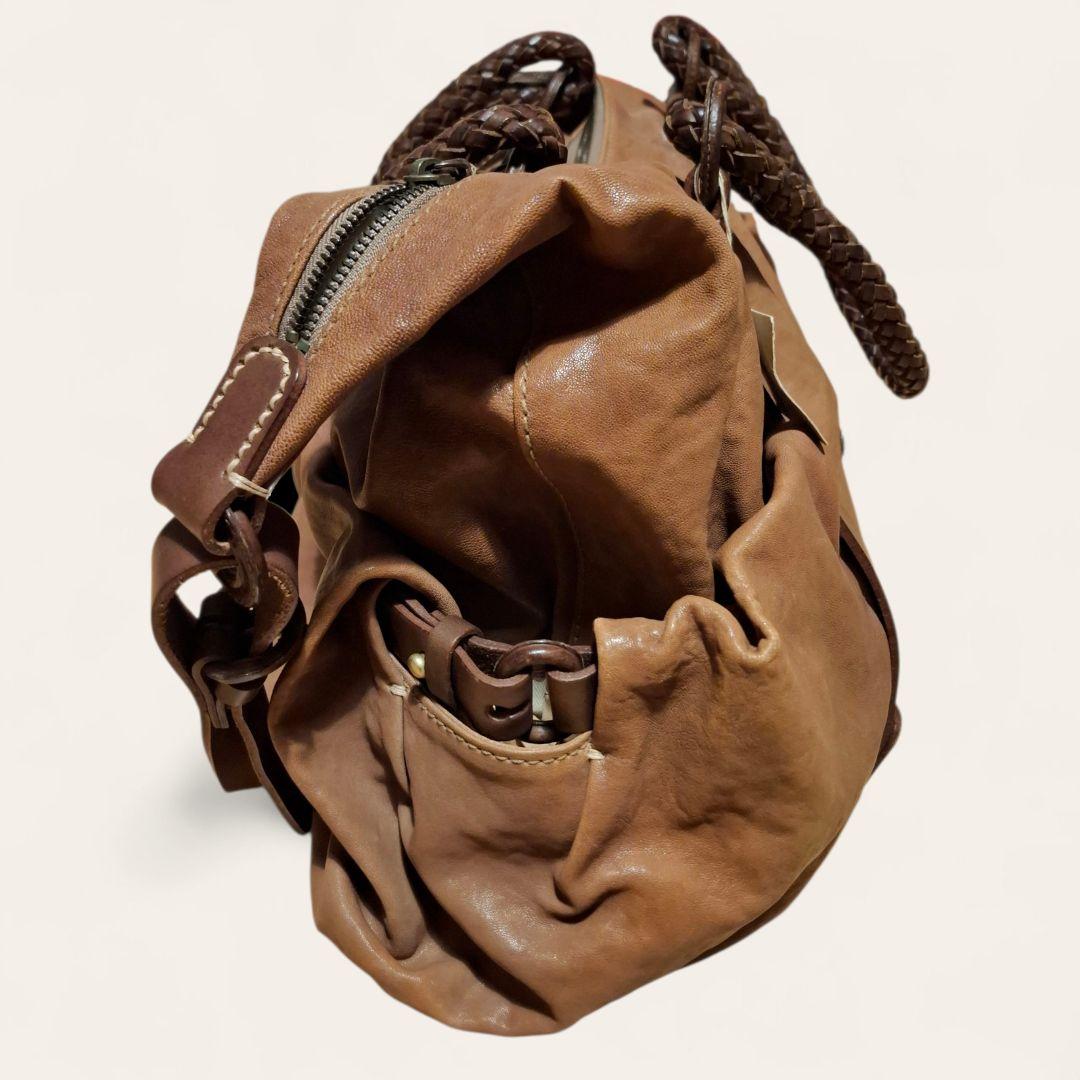 タグ付き genten ゲンテン 2way レザー ボストンバッグ ショルダー