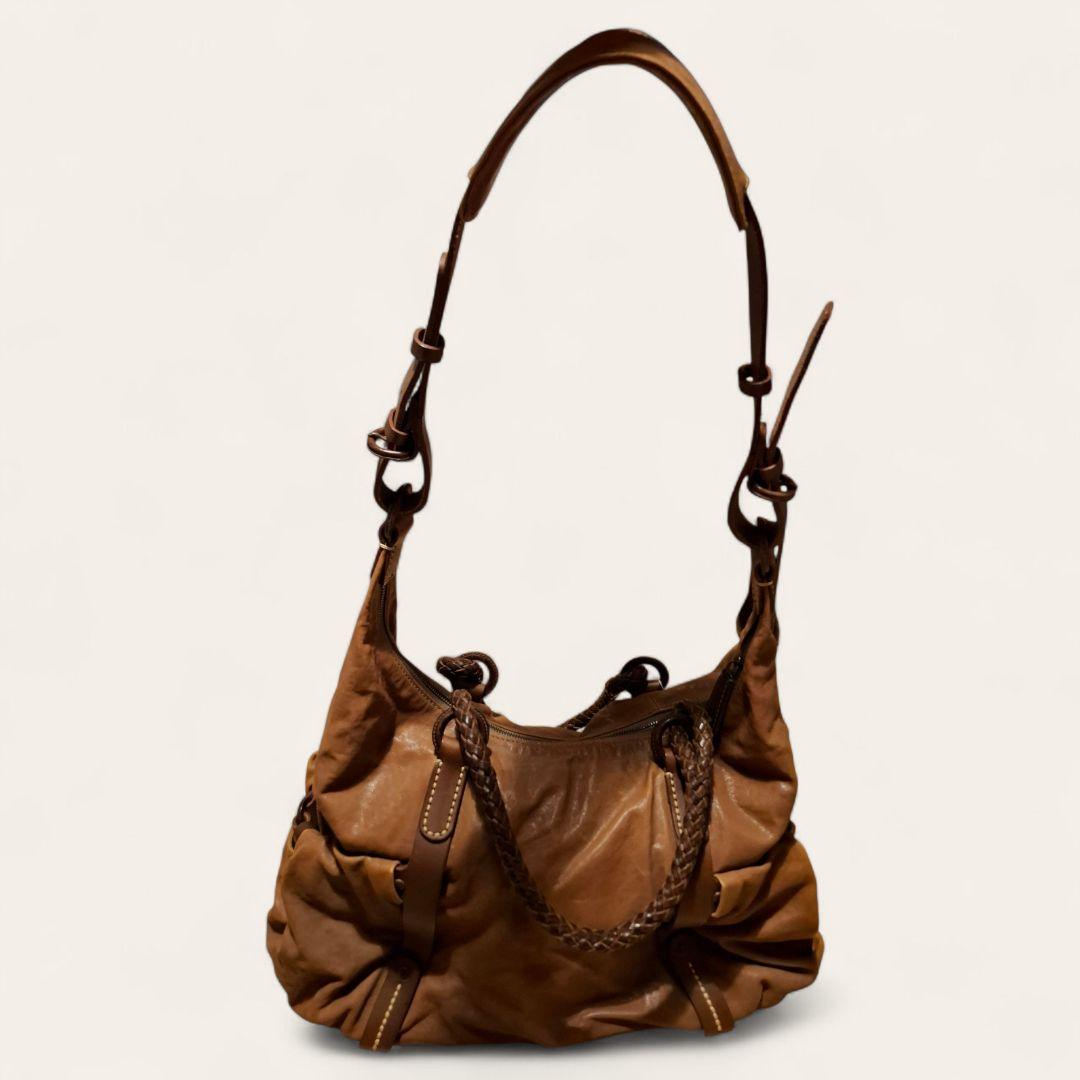 タグ付き genten ゲンテン 2way レザー ボストンバッグ ショルダー