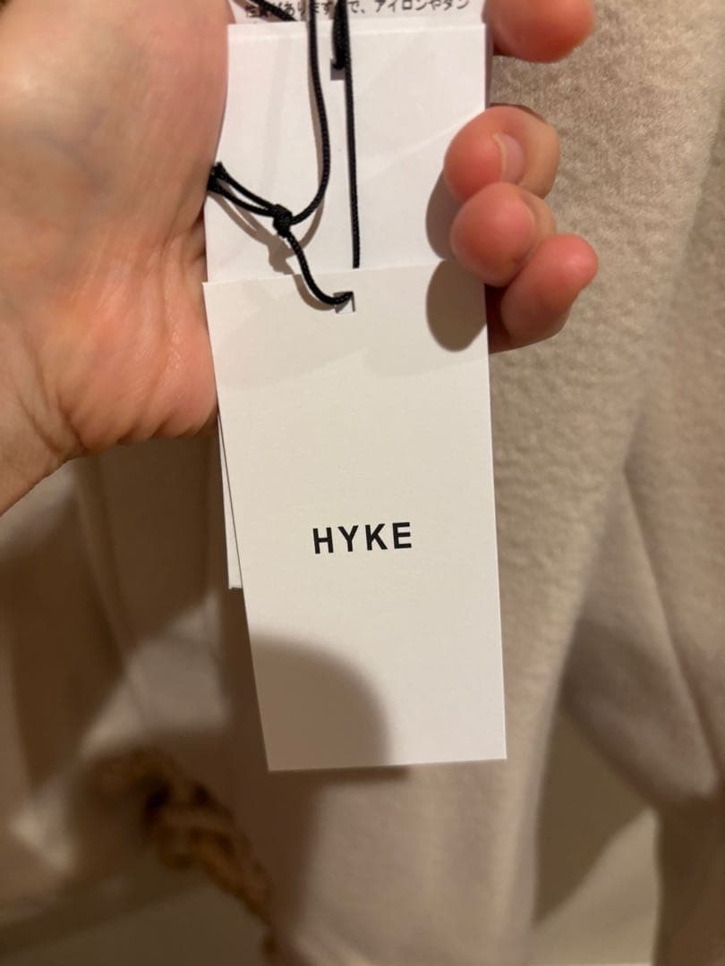 く*ま様 HYKE ホワイト ダッフルコート Sサイズ