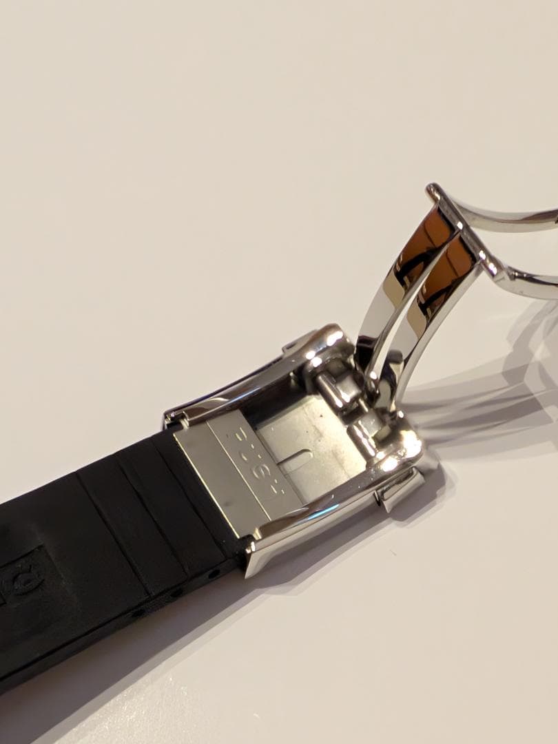 純正BREITLING ブラックラバーベルト フォールディングバックル SET