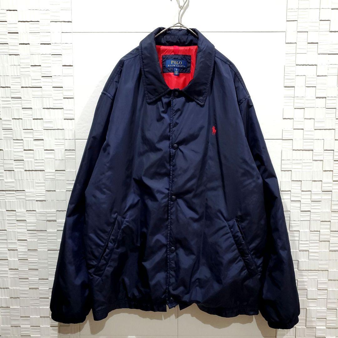 【美品！L】ラルフローレン　中綿入りジャケット、パディングジャケット ネイビー