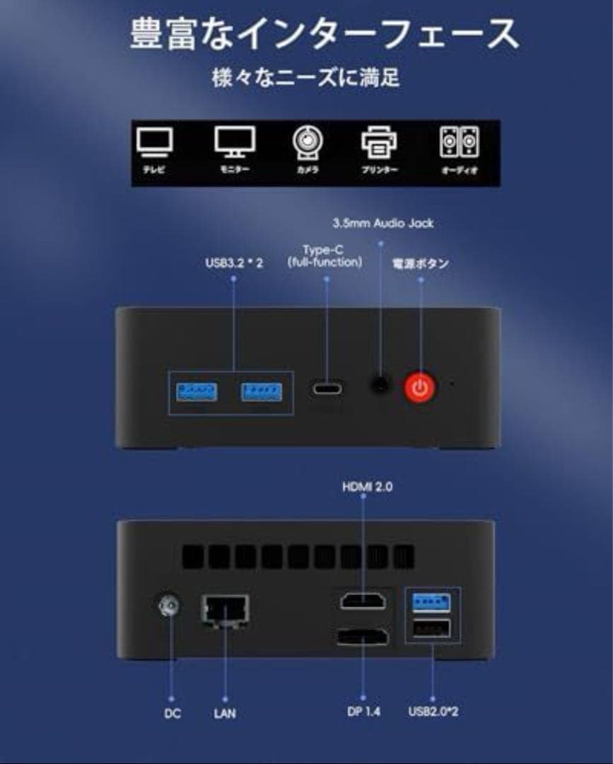 ミニPC 16GB+512GB SSD Windows11 3500U 搭載