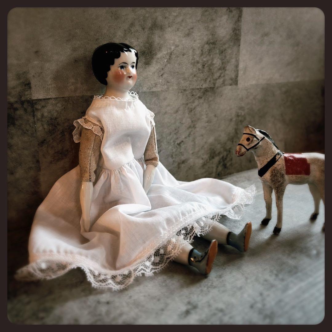 アンティーク チャイナヘッドドール　ビスクドール クラシカルスタイル