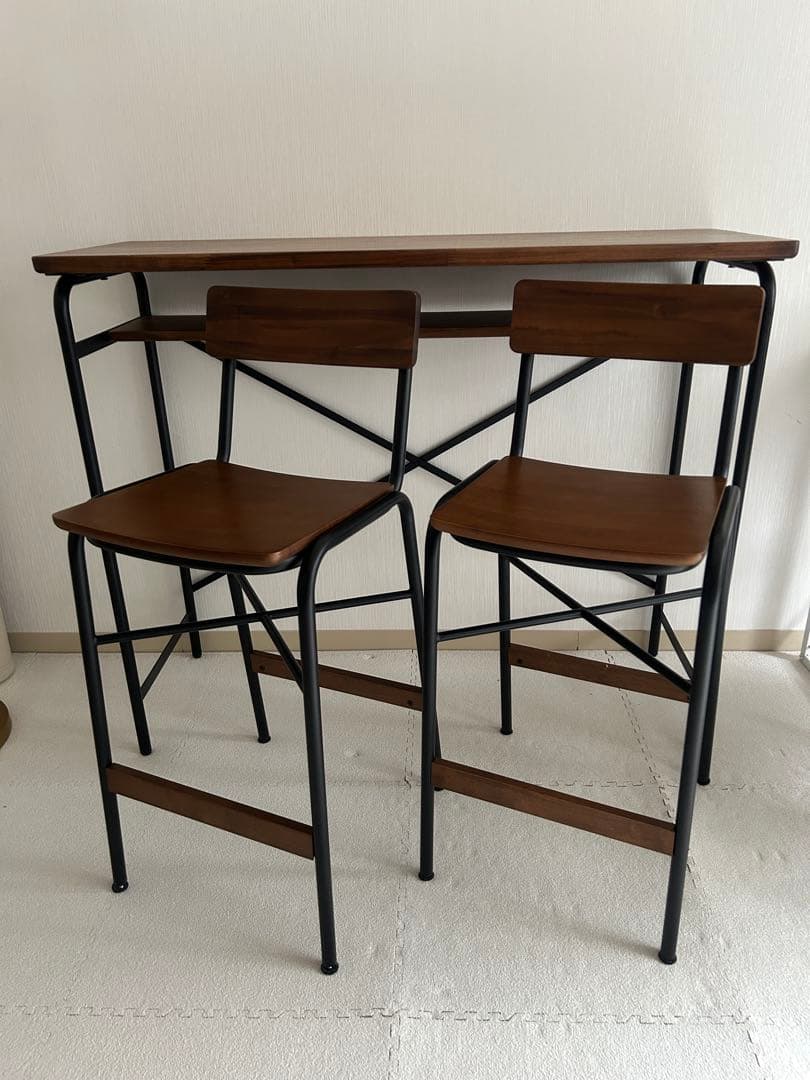 【直接引き取り】unico SWELLAカウンターチェア2脚セット