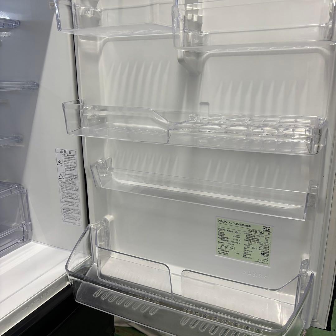 ★751　AQUA　設置無料　大型　冷蔵庫　　300-400ℓ　右開　安い　綺麗