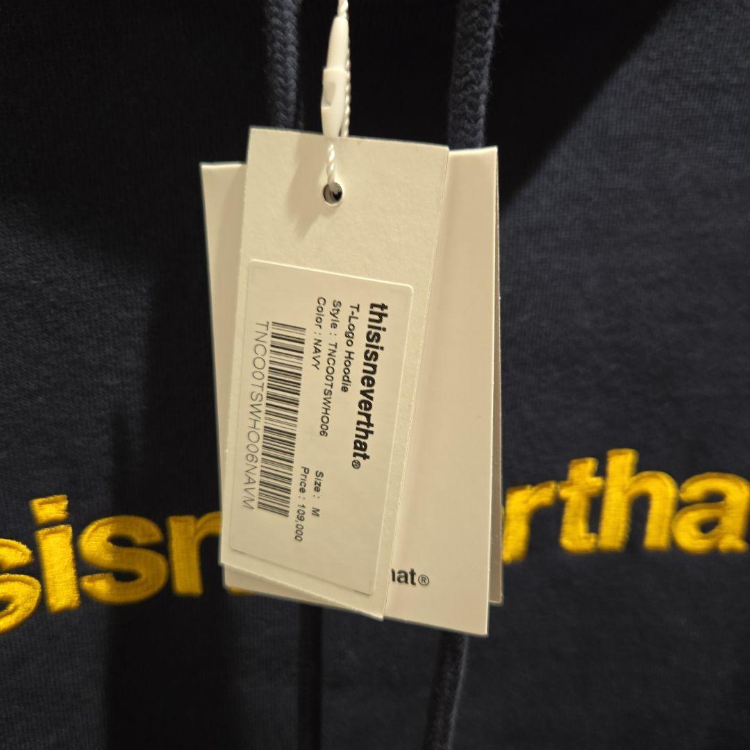 thisisneverthat ネイビー フーディ裏起毛 M