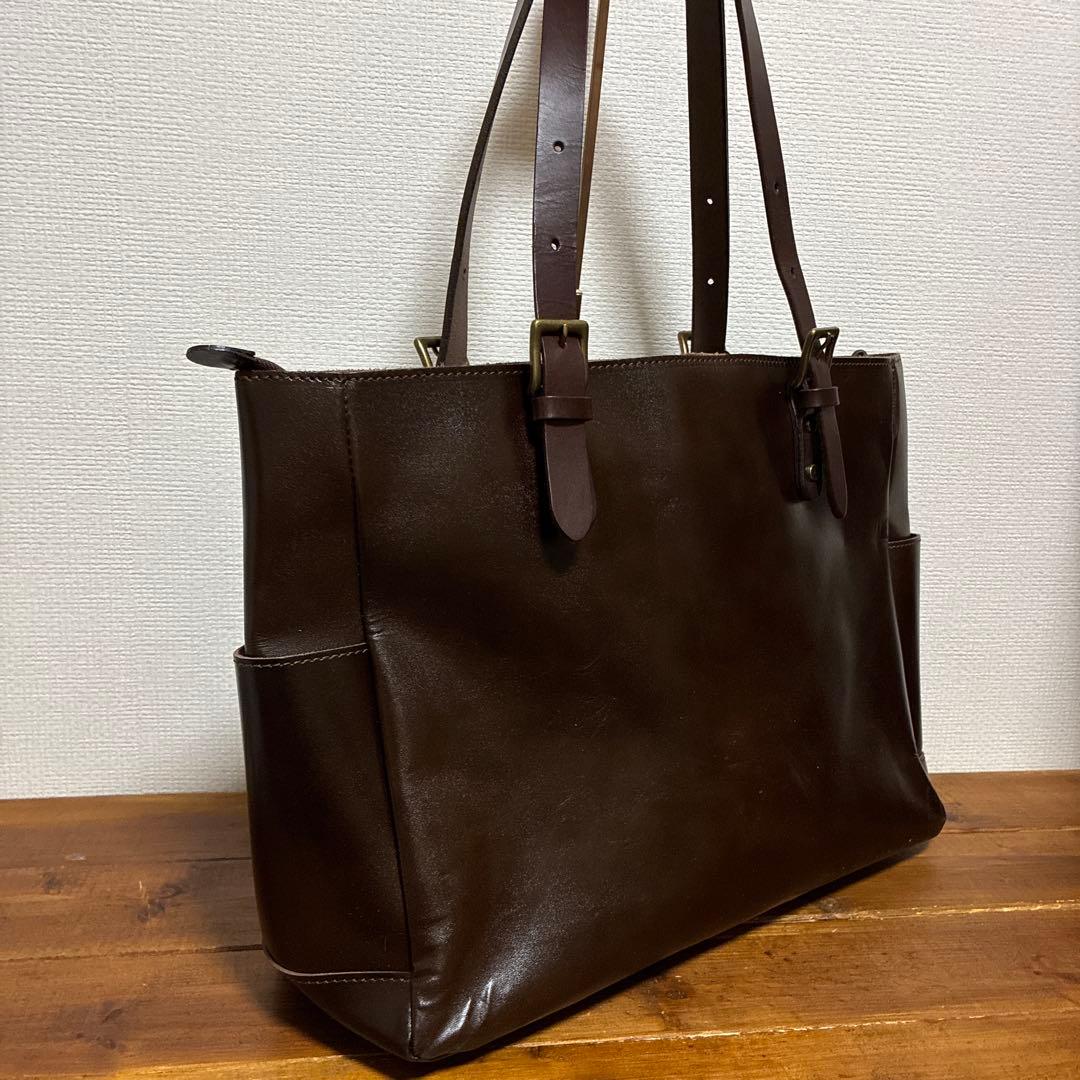 【美品】zeha ツェハ　本革　A4収納 肩掛け可　トートバッグ　ビジネスバッグ