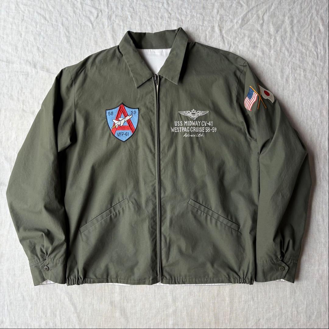 美品 AVIREX アヴィレックス リバーシブル スーべニアジャケット XL